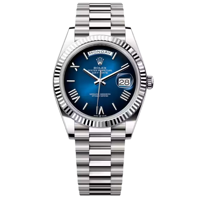 ROLEX Day‑Date (Blue/White Gold)
