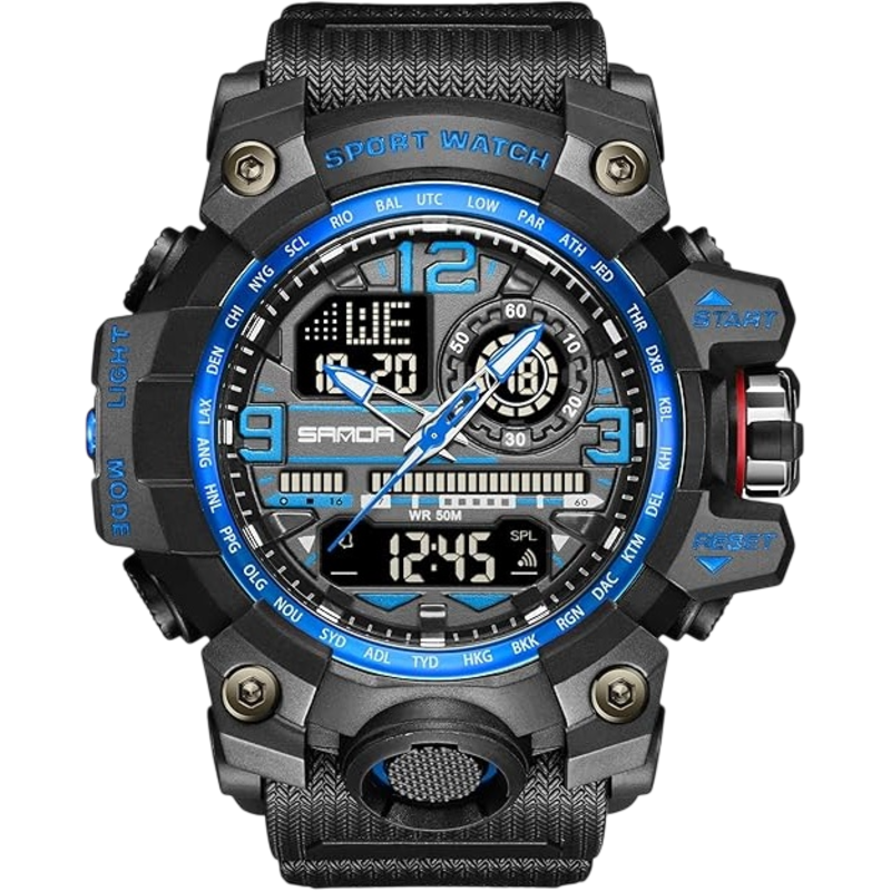 KXAITO LED Outdoor Waterproof Military Watch (Blue)