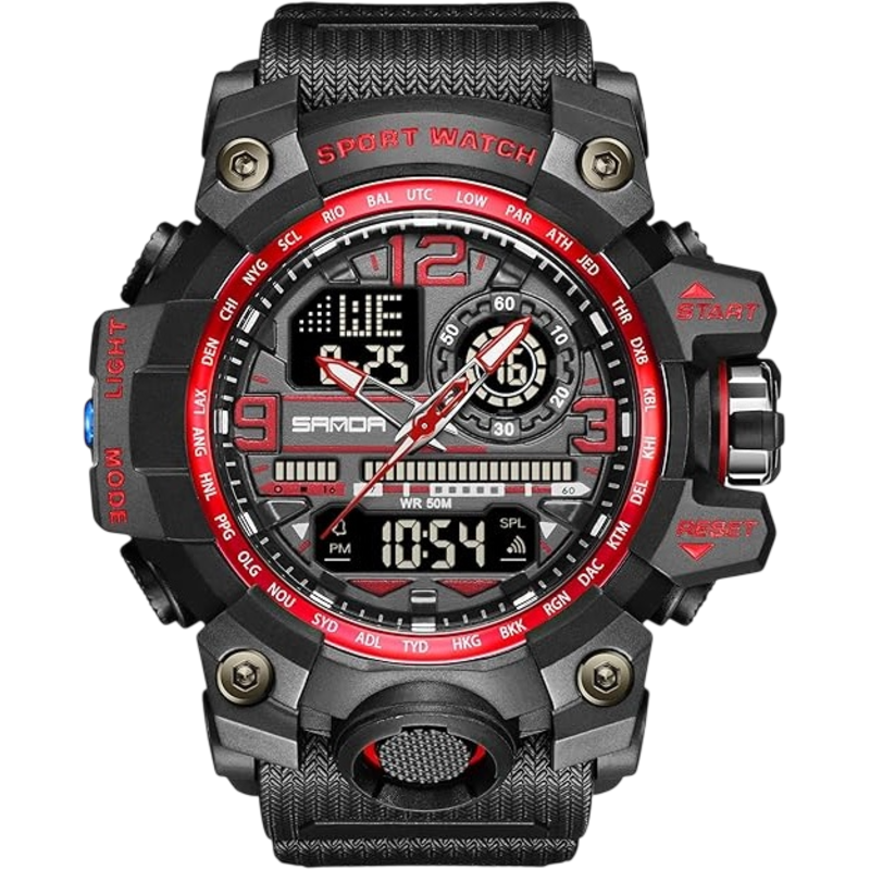 KXAITO Multi‑Function Sport Watch (Red)