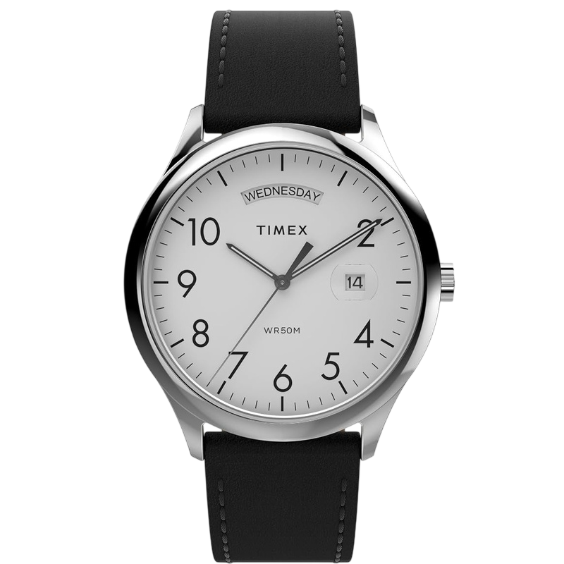 TIMEX Easy Reader Day Date (Silver/Black, 40mm)